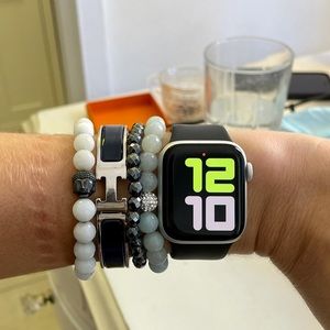 Hermès Silver / Navy H Clic Bracelet